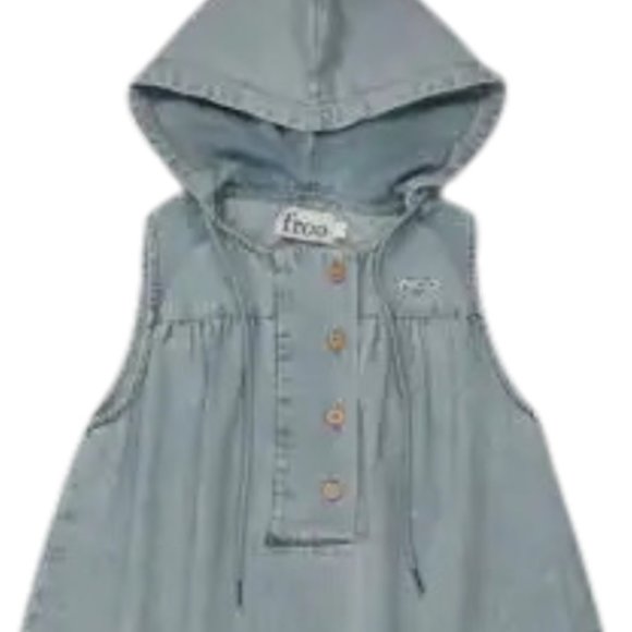 Froo Denim Hooded Dress 4T - Picture 3 of 3
